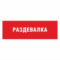 Табличка кабинетная «Раздевалка» (стиль №2)